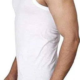 macho Mens Cotton Vest, Pack of 1 (100 cm) White image 3