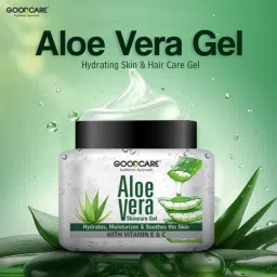 GOODCARE Pure Ayurvedic Aloe Vera Gel for Hair, Skin & Face with Vitamin E and C image 2