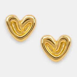Shaya by CaratLane Lost in Love Earrings in Gold Plated 925 Silver image 4