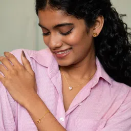 Shaya by CaratLane Forever United Bracelet in Gold Plated 925 Silver image 5