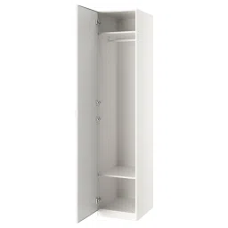 ikea pax / åheim Wardrobe combination, white/mirror glass, 50x60x236 cm image 1