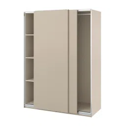ikea pax / hasvik Wardrobe, grey-beige/grey-beige, 150x66x201 cm image 1
