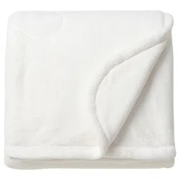ikea kranssalvia Blanket, white, 150x200 cm image 1