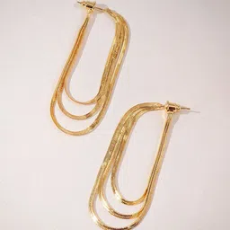 Amalfa Classic Gold-Plated Stainless Steel Drop Earrings-picture-33