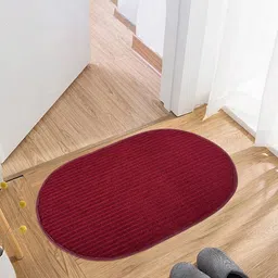 Kuber Industries Maroon Oval Shaped Doormats image 3