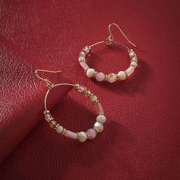 Accessorize Artificial Beaded Circular Drop Earrings-picture-42