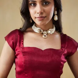 RACHNA Ethnic Motifs Embroidered Tissue Saree image 2