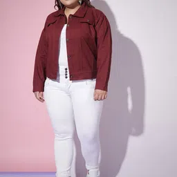 BUY NEW TREND Women Lightweight Denim Jacket with Embroidered image 4