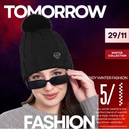 Tomorrow Fashion Unisex Multicoloured Wool Caps image 4