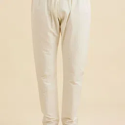 Manyavar Art Silk Thread Work Mandarin Collar Straight Kurta With Trousers And Jacket image 3