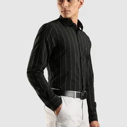Tommy Hilfiger Vertical Striped Spread Collar Cotton Formal Shirt image 2