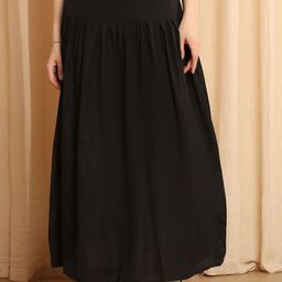 NEUDIS High Waist A-Line Flared Long Maxi Skirt-picture-10