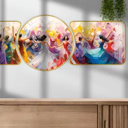 Aura Pink & Yellow 1 Piece Wood Other Wall Paintings-picture-15