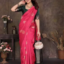 Styleveda Ethnic Motifs Woven Design Silk Banarasi Saree image 3