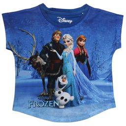 disney by wear your mind Disney By Crossroads Short Sleeves Princess Frozen Printed Top - Blue-picture-16
