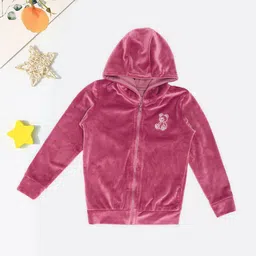 Pantaloons Junior Girls Front-Open Hooded Sweatshirt-picture-27