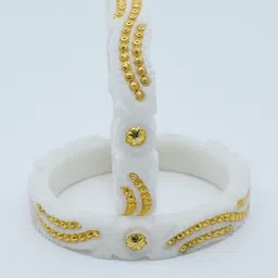 SATTIK Pack of 4 Plastic Gold-plated Shakha Pola image 2