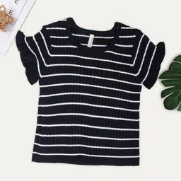 Pantaloons Junior Girls Striped T-shirt-picture-42