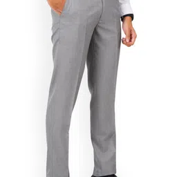 McHenry Men Classic Regular Fit Mid-Rise Wrinkle Free Trousers image 5