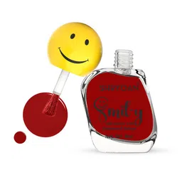 SHRYOAN Smiley Nail Paint With Enriched Color - 11 ml - Blood Red 51-picture-46