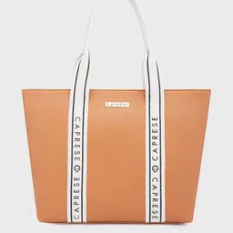 Caprese Nick Structured Shoulder Bag with Brand Logo Strap image 3