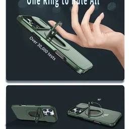 Luxury Kase Mag-Safe Shockproof Rugged Case with Ring Kickstand image 5