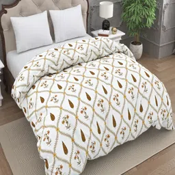 Myntra Elegant Homes Pink 200 GSM Ethnic Motifs Cotton AC Room Double Bed Quilt image 2