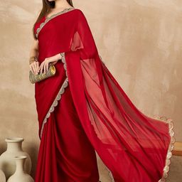 DIVASTRI Women Red Sarees-picture-41