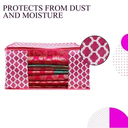 AMAK INC Pink Fabric Multi-Utility Wardrobe Organisers image 3