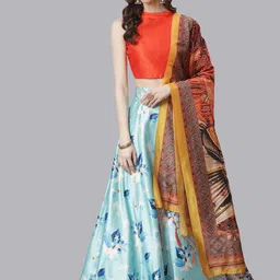 Kaizen TEXO FAB Digital Printed Semi-Stitched Lehenga & Unstitched Blouse With Dupatta-picture-10