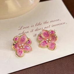 VAGHBHATT Gold Plated Enamelled Floral Studs-picture-31