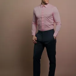 HE SPOKE Smart Tailored Fit Spread Collar Cotton Formal Shirt image 5