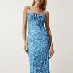 Happiness istanbul Ethnic Motifs Print Sheath Midi Dress-picture-34