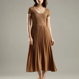 Tommy Hilfiger Scoop Neck Fit & Flare Midi Dress image 4