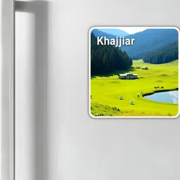 GIFTSHALA White & Green Khajjiar Printed Decorative Magnets image 2