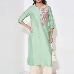 RANGMANCH BY PANTALOONS Women Embroidered Thread Work Kurta-picture-13