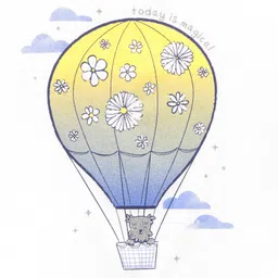 Carter's Hot Air Balloon Jersey Tee - White image 3