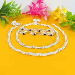 AamNa Enterprises Silver-Plated Stone-Studded & Beaded Jewellery Set-picture-38