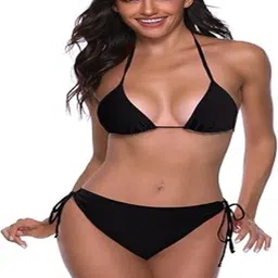 MEDHA INDUSTRIES V-Neck Sleeveless Bikini Set Swimwear-picture-31