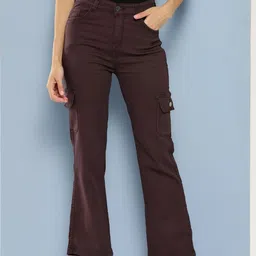 CORSICA Women Brown Cotton Stretchable Jeans-picture-43