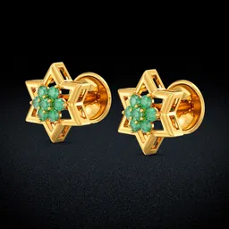 Joyalukkas 22KT Gold Stone-Studded Earrings-image-51