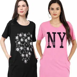 AANVI KURTI Women Floral 2 Printed Pockets 1 T-shirt-picture-27