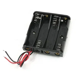 4xAAA Battery Holder - Black - Good Quality image 1