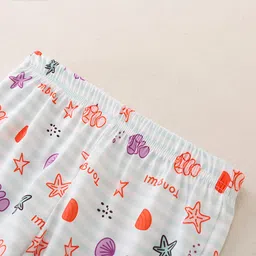 Kookie Kids Full Length Harem Pant Multi Print - White image 3