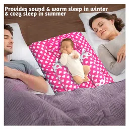 VParents Rosy Baby 4 Piece Bedding Set with Pillow & Bolsters - Pink image 3