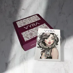 VYRA Artificial Stones Studded Square Shaped Pendant With Chain image 3