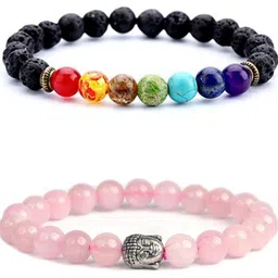 ARDLOR Set Of 2 Artificial Beaded Elasticated Bracelet-image-40