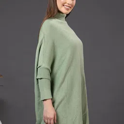 anouk mirage Anouk Lime Green High Neck Waterfall Shrug image 4