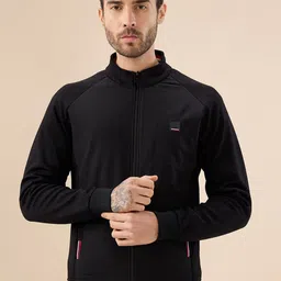 Status Quo Men Mock Collar Front-Open Sweatshirt image 5