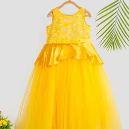 Toy Balloon kids Girls Floral Printed Peplum Maxi Dress-picture-29